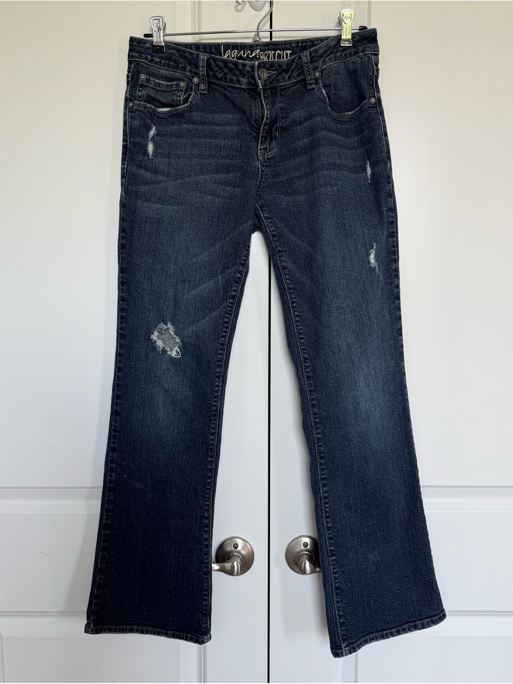 Bullhead Laguna Dark Bootcut Jeans - Distressed Low-Rise Junior 11S